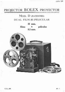 Bolex Model D manual. Camera Instructions.